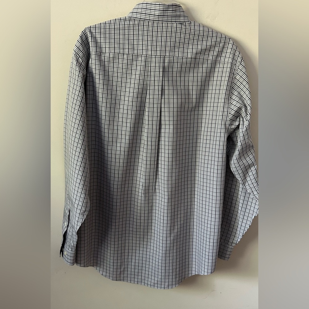 Brooks Brothers 346 Gray‎ Plaid Button Down Shirt Men's Medium Long Sleeve Check - Picture 5 of 8